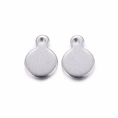 Tarnish Resistant 304 Stainless Steel Stamping Blank Tag Charms STAS-H467-06P-1