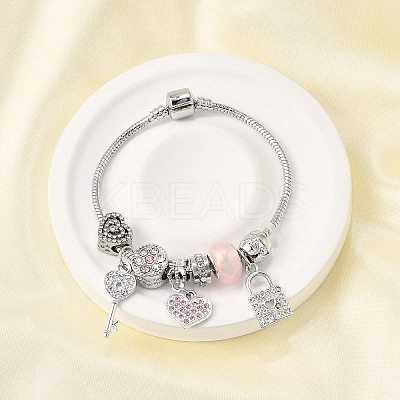 Alloy European Beads Charm Bracelets BJEW-F495-05P-1