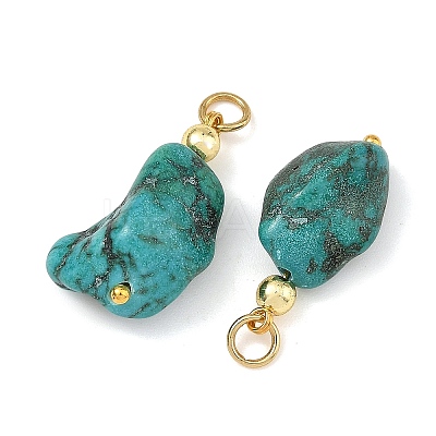 Dyed Natural Magnesite Pendants PALLOY-JF05937-02-1