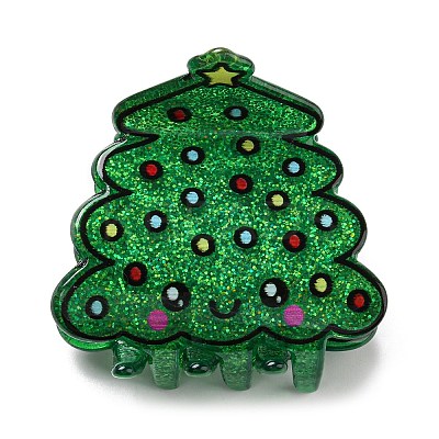 Christmas Theme Glitter Acrylic Claw Hair Clips LS-PHAR-R179-05-1