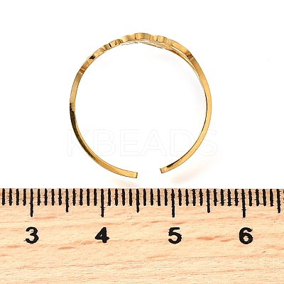 304 Stainless Steel Adjustable Cuff Rings LS-RJEW-S628-04G-1