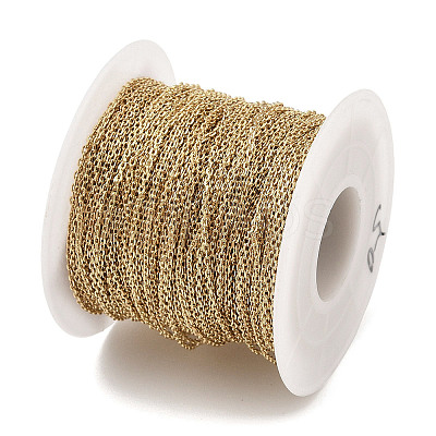Rack Plating Brass Cable Chains CHC-A010-03G-1