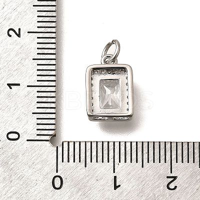 Brass Micro Pave Cubic Zirconia Pendants KK-U055-01P-03-1