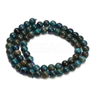Natural Chrysocolla Beads Strands G-G475-A03-6mm-1