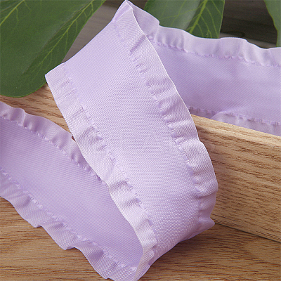10 Yards Polyester Ruffled Ribbons PW-WG29113-14-1