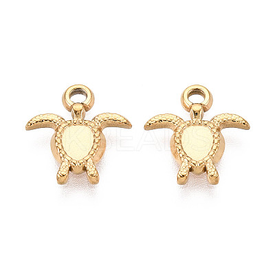 304 Stainless Steel Turtle Charms X-STAS-T072-53G-1