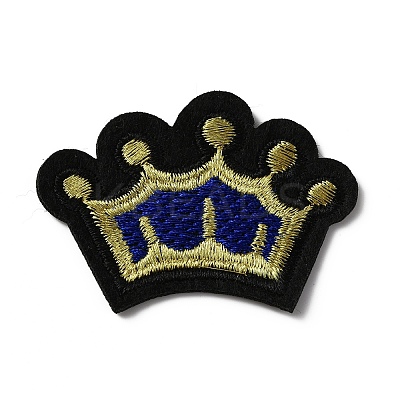 Crown Pattern Computerized Embroidery Cloth Iron On/Sew On Patches PATC-WH0010-11F-1