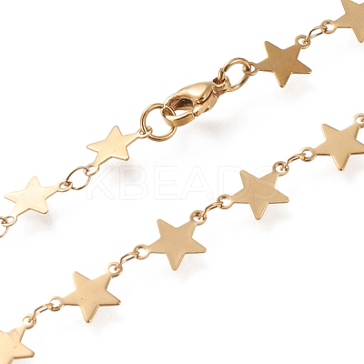 PVD Vacuum Plating 304 Stainless Steel Link Chain Necklaces STAS-I156-26G-1
