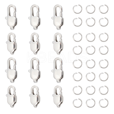 16Pcs 2 Size 304 Stainless Steel Lobster Claw Clasps STAS-UN0040-76B-1