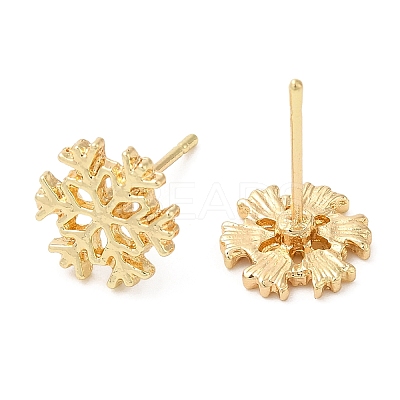 Snowflake Alloy Stud Earrings for Women PALLOY-Q447-23LG-1