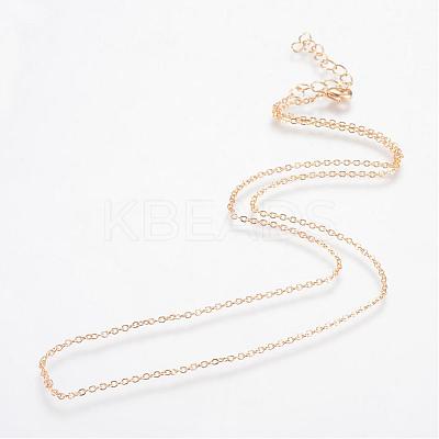 Iron Cable Chains Necklace Making MAK-R016-50cm-G-1