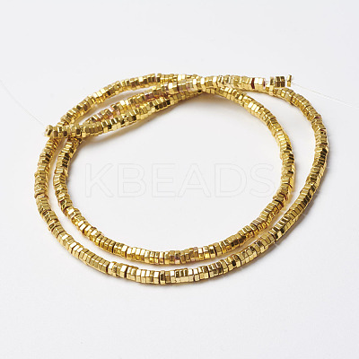 Non-magnetic Synthetic Hematite Bead Strands X-G-P262-23-3x1mm-G-1