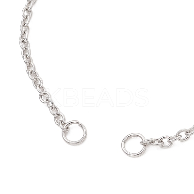 2Pcs 2 Styles 2.5MM 304 Stainless Steel Cable Chain Slider Bracelet Makings AJEW-JB01522-1