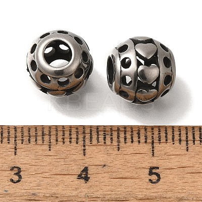 304 Stainless Steel European Beads STAS-D191-05G-AS-1