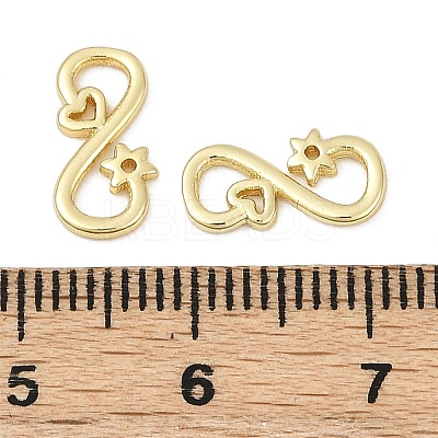 Brass S-Hook Clasps KK-S527-06G-1