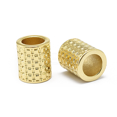 Rack Plating Brass European Beads X-KK-O125-07G-1