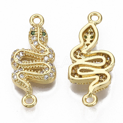 Brass Micro Pave Cubic Zirconia Links connectors X-ZIRC-T014-006-NF-1