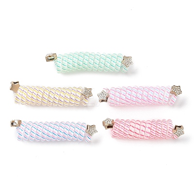 Star Acrylic Rhinestone & Plastic Spiral Hair Tie for Women & Girl MRMJ-M004-05-1