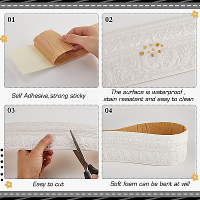 Self-Adhesive PE Foam Contact Paper AJEW-WH20010-72B-1