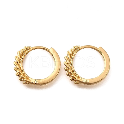 Ring Brass Hoop Earrings EJEW-B148-03G-1