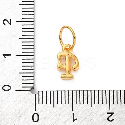 925 Sterling Silver Letter Charms with Jump Rings STER-R008-01G-F-1