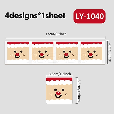 Christmas Theme Paper Self-Adhesive Stickers DIY-M070-08G-1