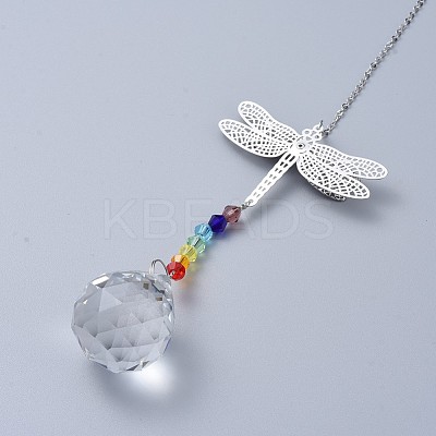 Crystals Chandelier Suncatchers Prisms Chakra Hanging Pendant AJEW-I040-15P-1