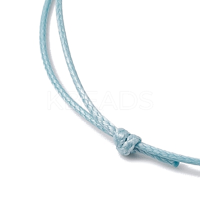 2Pcs 2 Styles Waxed Polyester Braided Bead Bracelets BJEW-JB11106-1