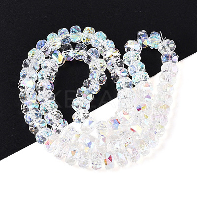 Electroplate Glass Beads Strands X-EGLA-T021-20A-1