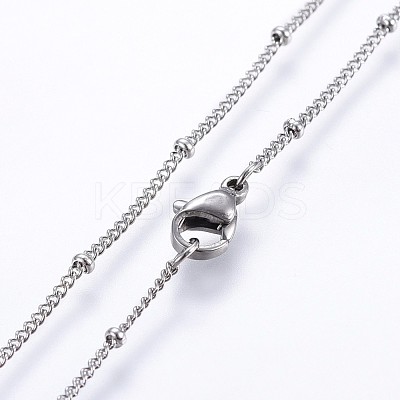 Non-Tarnish 304 Stainless Steel Curb Chain Necklaces NJEW-O102-21P-1