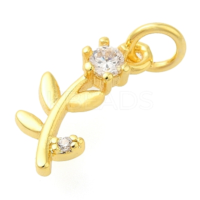 Flower of Life Rack Plating Brass Micro Pave Cubic Zirconia Pendants Charms KK-S396-18-1