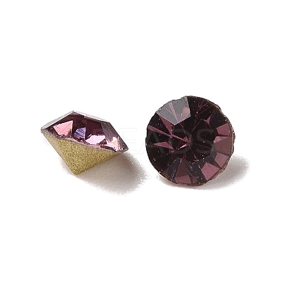 Back Plated Grade A Diamond Glass Pointed Rhinestone RGLA-SS12-015-1