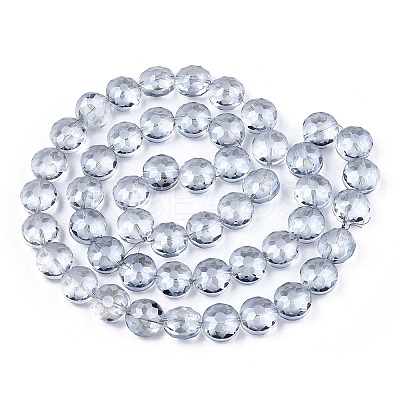 Electroplate Glass Beads Strands X-EGLA-Q084-14mm-11-1