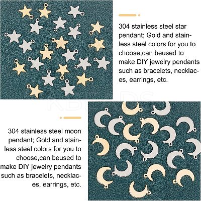 304 Stainless Steel Charms & Pendants STAS-UN0016-60-1