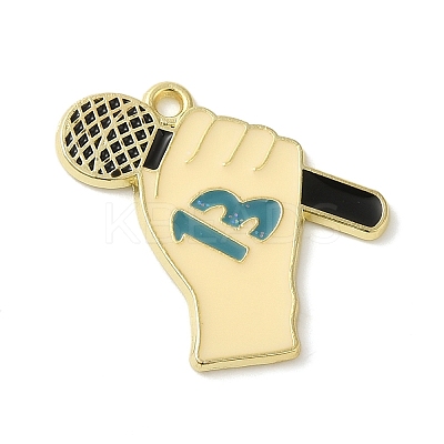 Alloy Enamel Pendants ENAM-C022-02B-G-1