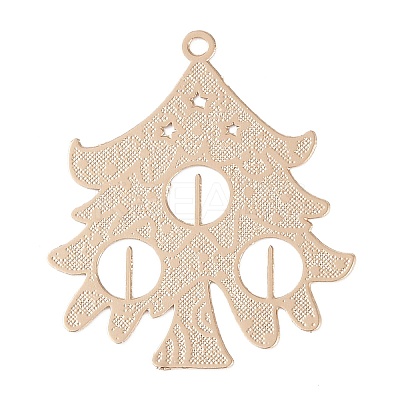 Brass Etched Metal Embellishments Pendants KK-Z058-07KCG-1