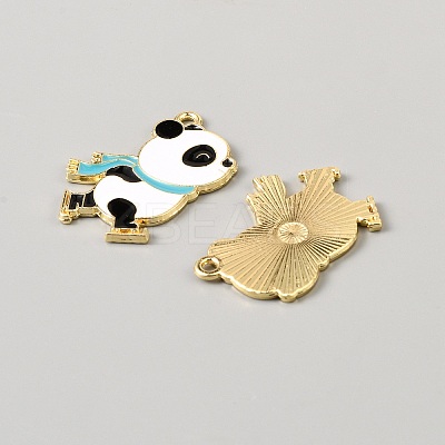 Panda Alloy Enamel Pendants FIND-CJC0437-053G-1