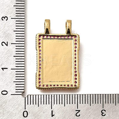 Brass Micro Pave Cubic Zirconia Pendants KK-U055-06B-02-1