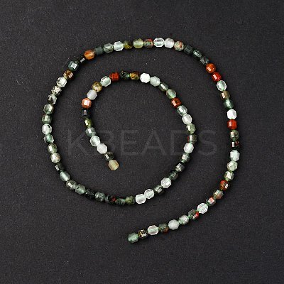Natural African Bloodstone Beads Strands G-A260-A38-01-1