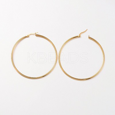 304 Stainless Steel Hoop Earrings X-EJEW-N0016-11G-J-1