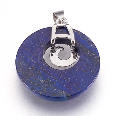 Natural Dyed Lapis Lazuli Pendants KK-F751-D20-1