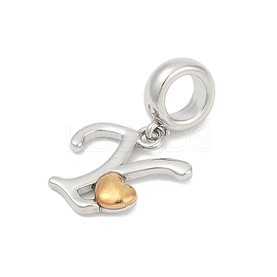 Brass European Dangle Charms LS-KK-Z097-01Y-GP-1
