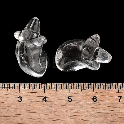 Natural Quartz Crystal Carved Half Hole Beads G-K367-02D-1