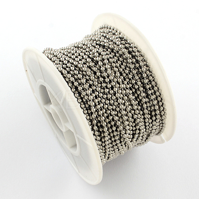 Tarnish Resistant 201 Stainless Steel Ball Chains CHS-R008-27-1