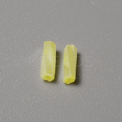Opaque Colours Glass Twist Bugle Beads GLAA-WH0039-08B-1