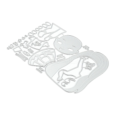 Cute Girl Carbon Steel Cutting Dies Stencils DIY-P076-71-1