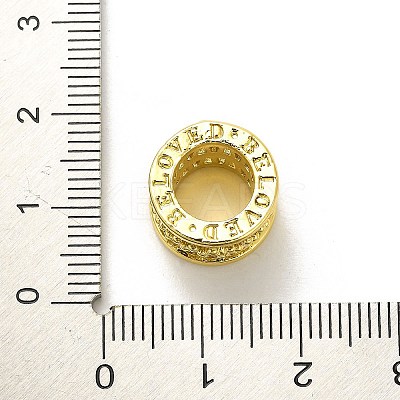 Rack Plating Brass Micro Pave Cubic Zirconia Beads KK-L210-005G-1