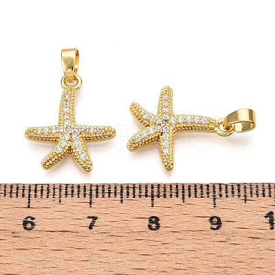 Brass Micro Pave Cubic Zirconia Pendants KK-N257-09G-1