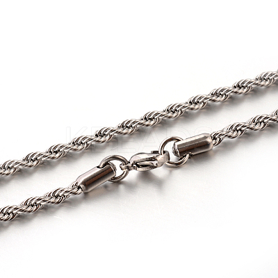 Tarnish Resistant 304 Stainless Steel Rope Chain Necklaces LS-STAS-M174-009P-A-1