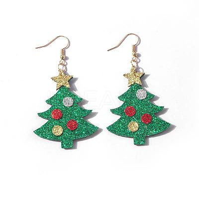 Christmas Iron Acrylic Dangle Earrings FS-WG00170-02-1